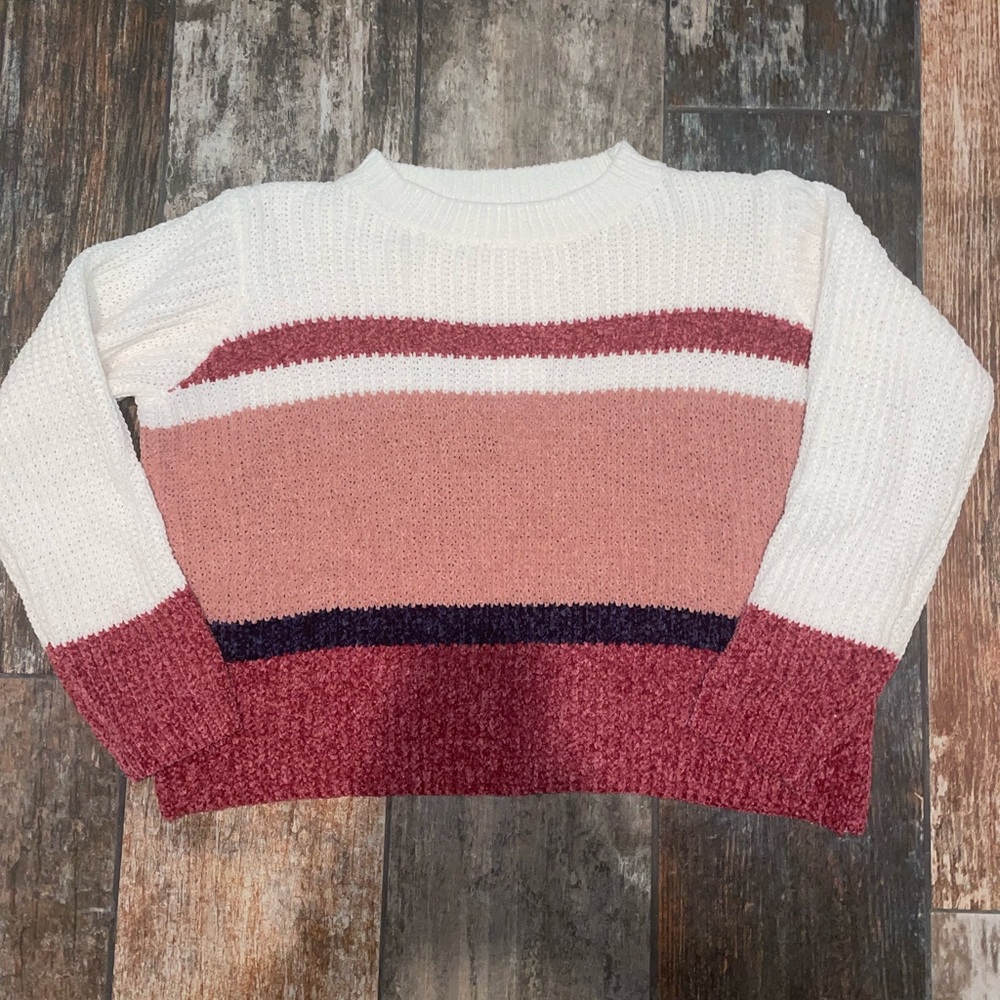 Sadie & Sage chenille color block sweater. Size small